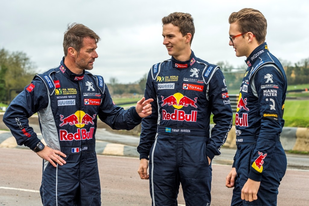 Sebastien Loeb, Timmy Hansen and Kevin Hansen