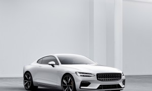 Polestar 1 white exterior, front